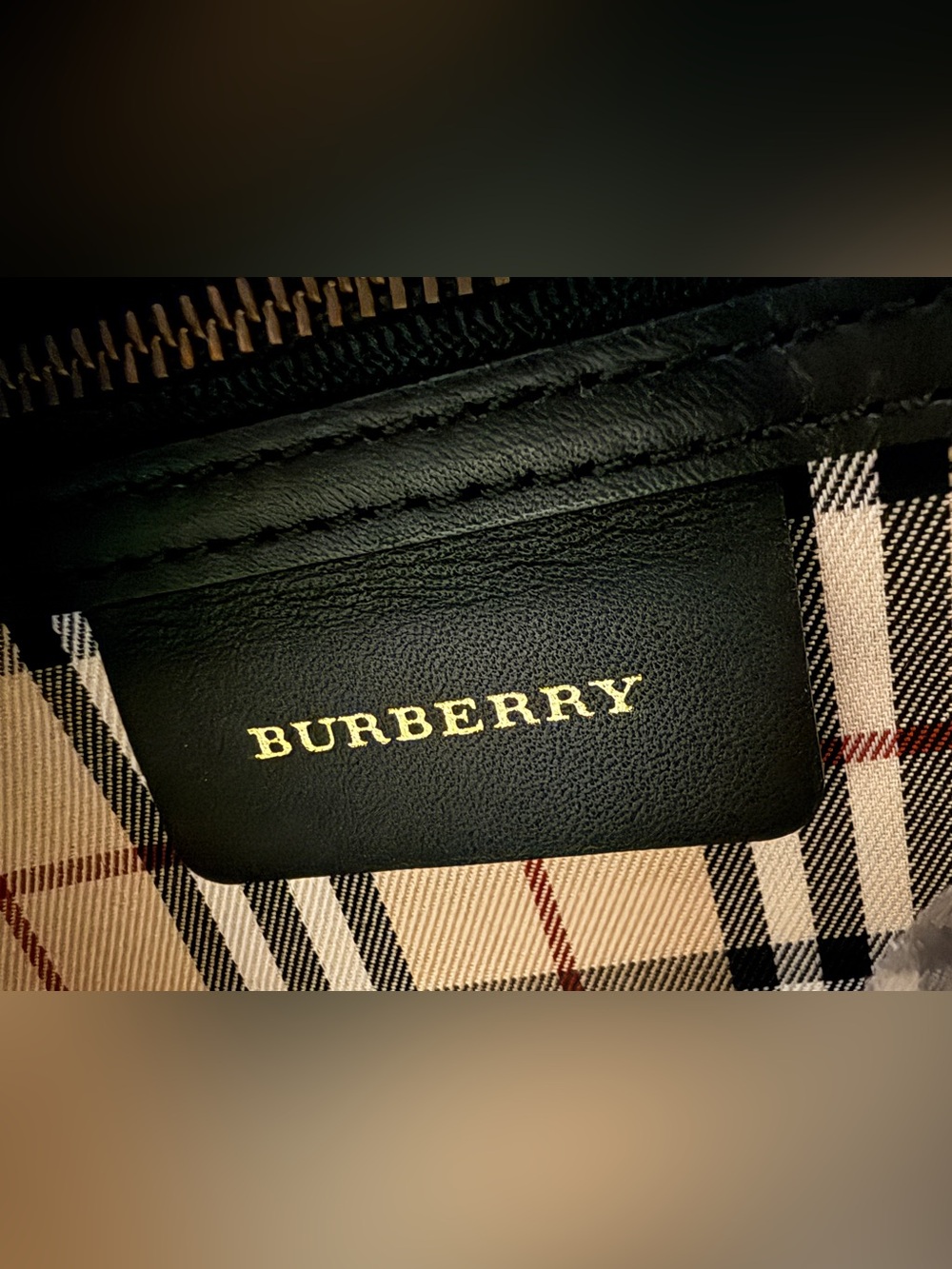 Burberry Black Leather Nova Check Tote Bag - Picture 13 of 13